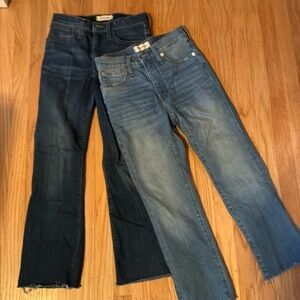 Madewell Cali Demi boot jeans short size 25 (two pairs)